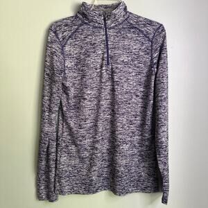Badger Sport Women’s medium purple/white long sleeve athletic pullover